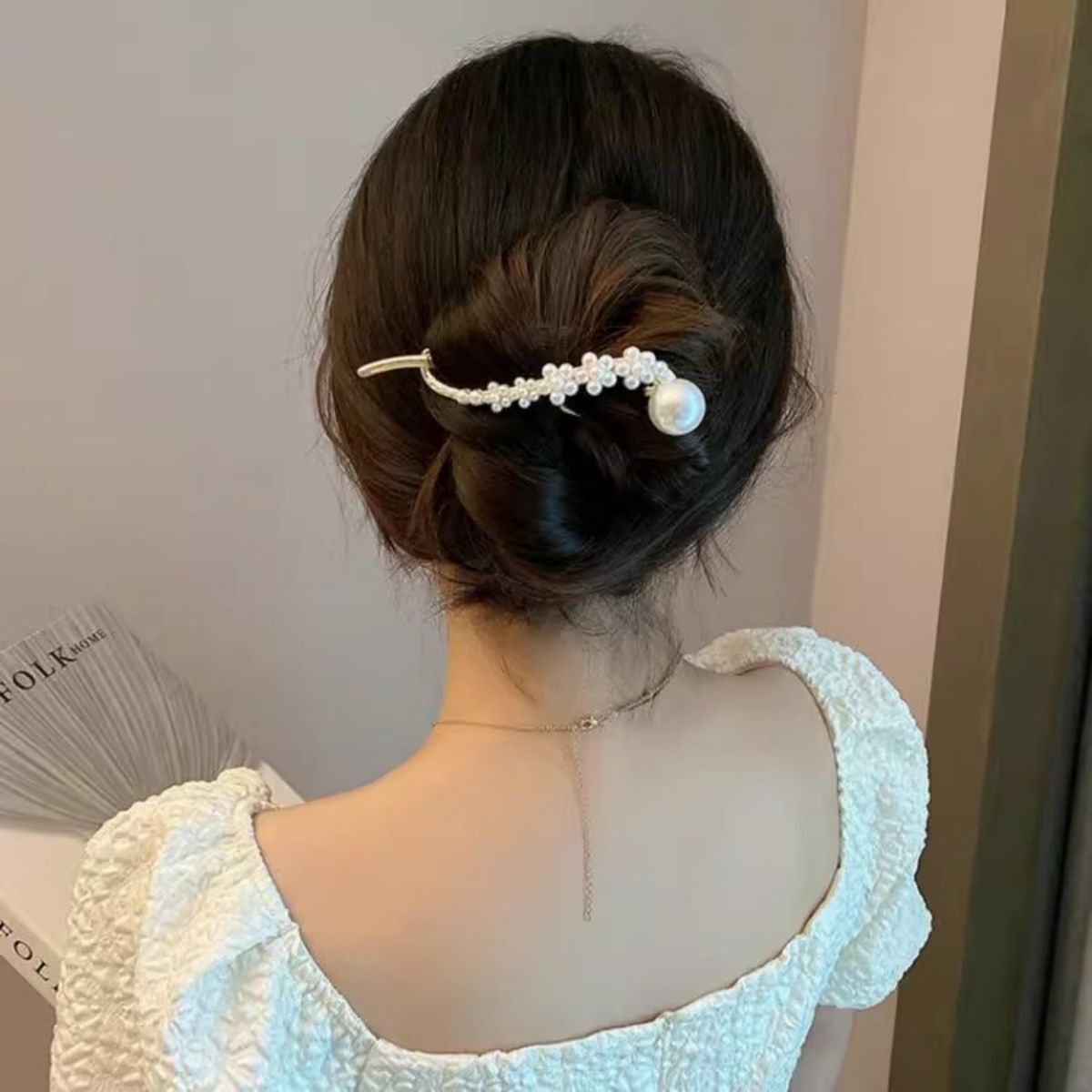 Elegant Glitter Pearl Hair Cli - Korean Lifestyle & Kids Boutique Photos 评论和价格