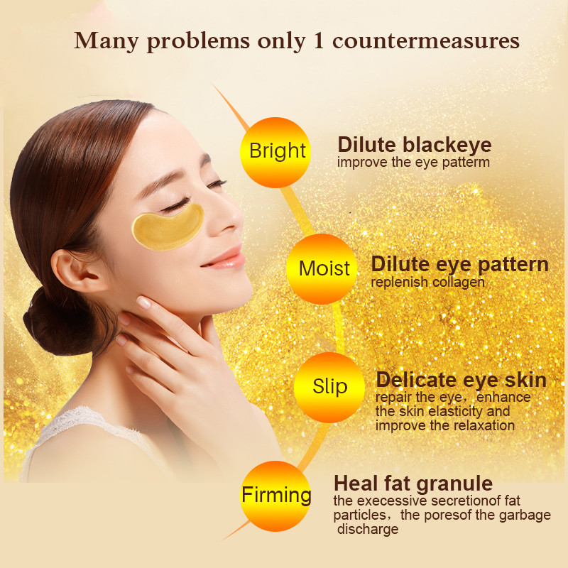 5/10/20/30 Pairs Crystal Gold  - Sheet Mask Collagen 评论和价格
