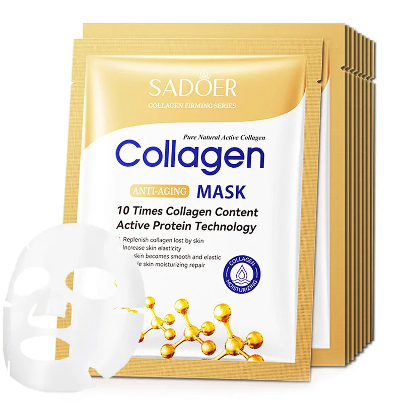 10pcs Anti-aging Collagen Face - Sheet Mask Collagen 评论和价格