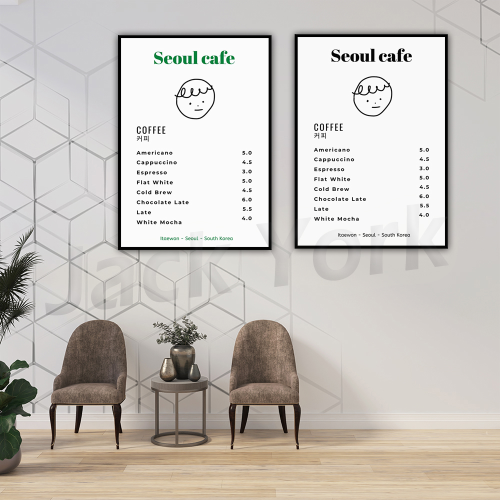 Seoul Cafe Print Wall Art Prin - Korean Lifestyle Aesthetic 评论和价格