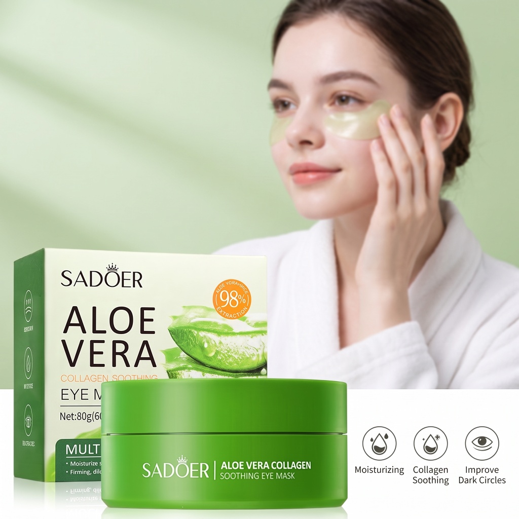 60pcs Aloe Vera Collagen Eye M - Sheet Mask Collagen 评论和价格