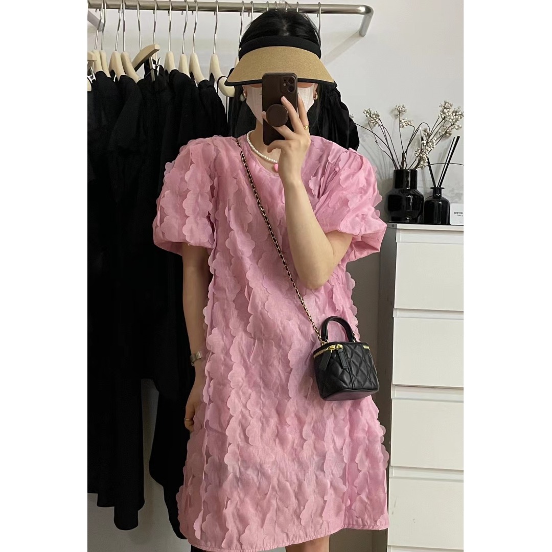 Floral Bubble Sleeve Dress Kor - Korean Lifestyle & Kids Boutique Photos 评论和价格